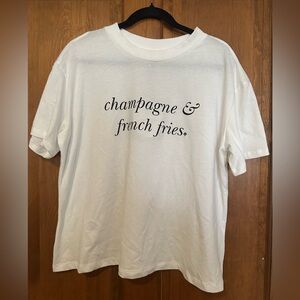 Kate Spade x Target Collab Champagne & French Fries Tshirt